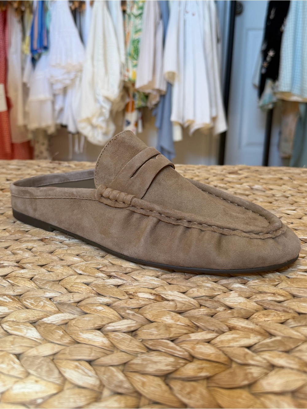 Rafe Suede Slip On Mules Taupe Suede |STEVE MADDEN